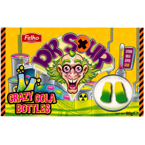 Dr Sour Crazy Cola Bottles Theatre Box 90g - 12ct