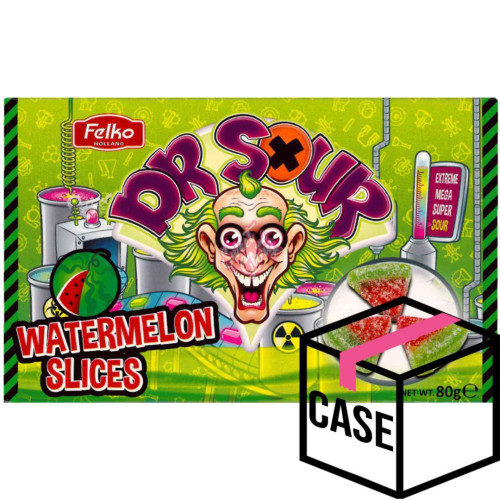 Dr Sour Sour Watermelon Slices Theatre Box 90g - Case