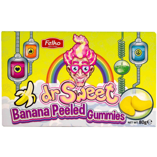 Dr Sweet Peeled Banana Gummies Theatre Box 90g - 12ct