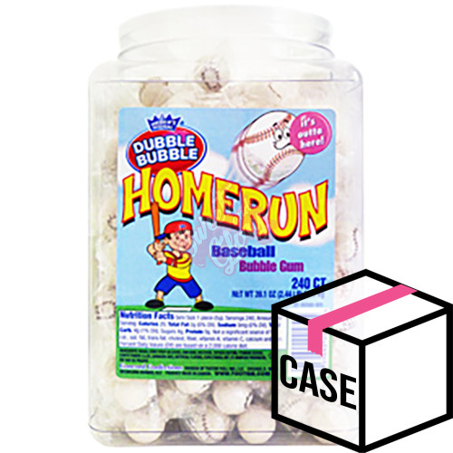 Dubble Bubble Homerun Baseball Jar 240ct 1108g - Case