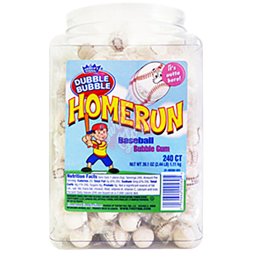 Dubble Bubble Homerun Baseball Jar 240ct 1108g - 1ct