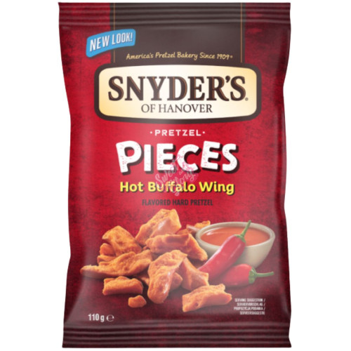 Snyders Pretzel Pieces Hot Buffalo Wings 110g - 10ct