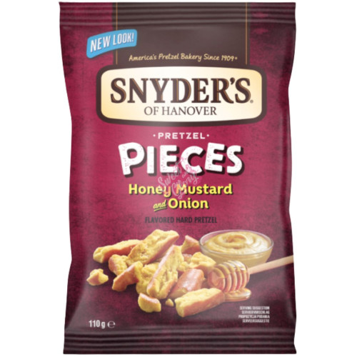 Snyders Pretzel Pieces Honey Mustard & Onion 110g - 10ct