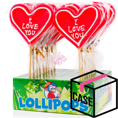 Felko I Love You Heart Lollipops 80g - Case