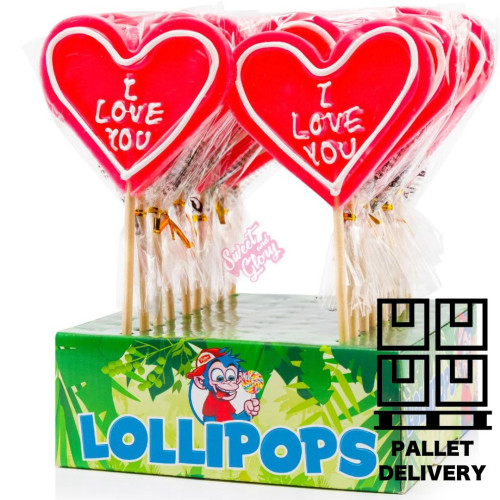 Felko I Love You Heart Lollipops 80g - 17ct