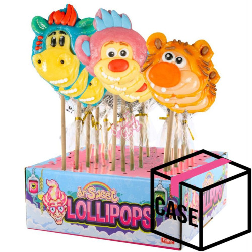 Sweet Animals Lollipops Mix 45g - Case