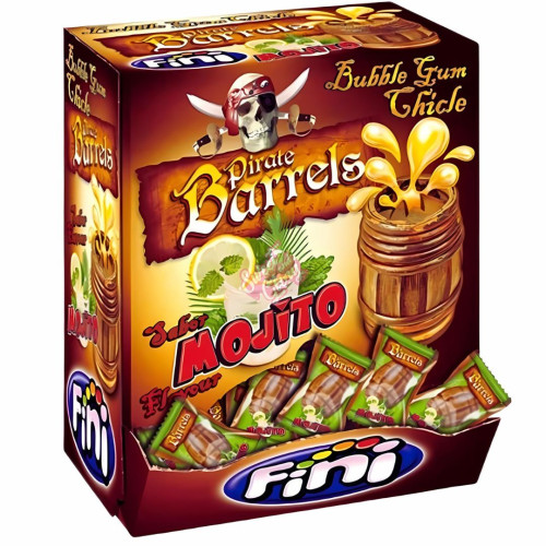 Fini Mojito Pirate Barrels Gum 5.5g 200pcs - 200ct