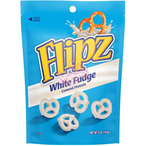 Flipz White Fudge Pretzel Stand-up Pouch 141g - 6ct