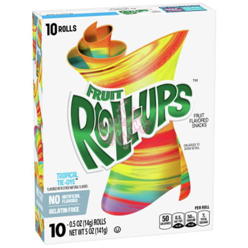 Fruit Roll-Ups Tropical Tie Dye 141g - 10ct