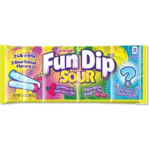 Lik-M-Aid Sour Fun Dip 39g - 24ct