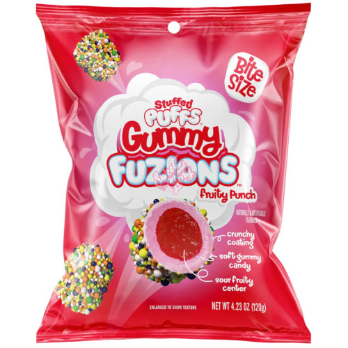 Stuffed Puffs Gummy Fuzions Fruity Punch 120g - 8ct