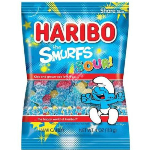 Haribo The Smurfs Sour 113g - 12ct