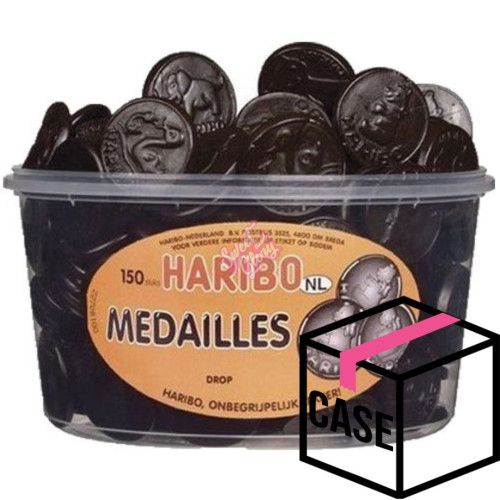Haribo Drop Medailles (Liquorice Medals) 1350g - Case