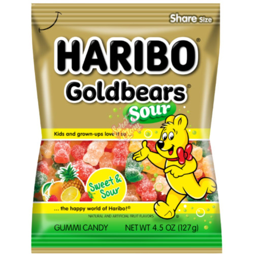 Haribo Sour Gold Bears 128g - 12ct
