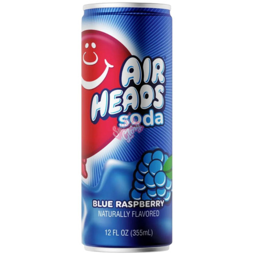 Airheads Soda Blue Raspberry 355ml - 12ct