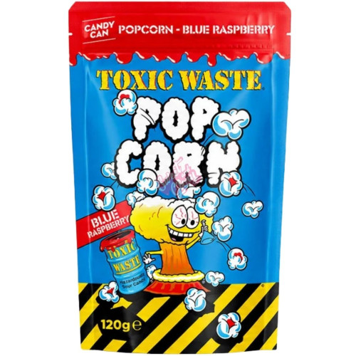 Toxic Waste Blue Raspberry Popcorn 120g - 18ct