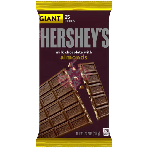 Hershey's Giant Bar Milk Chocolate with Almonds 193g - 12ct