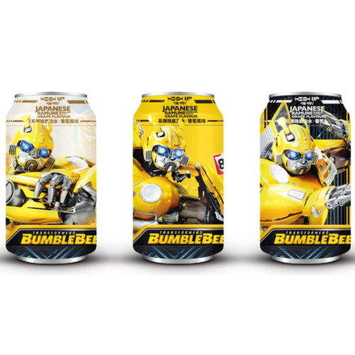 Transformers Buble Bee Ramune Grape 330ml - Case