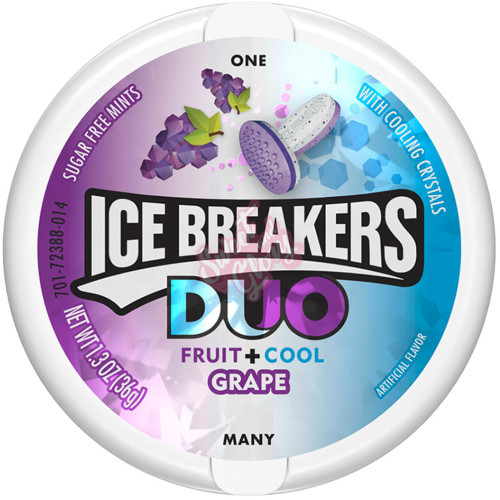Ice Breakers Duo Mints Grape 36g - 8ct