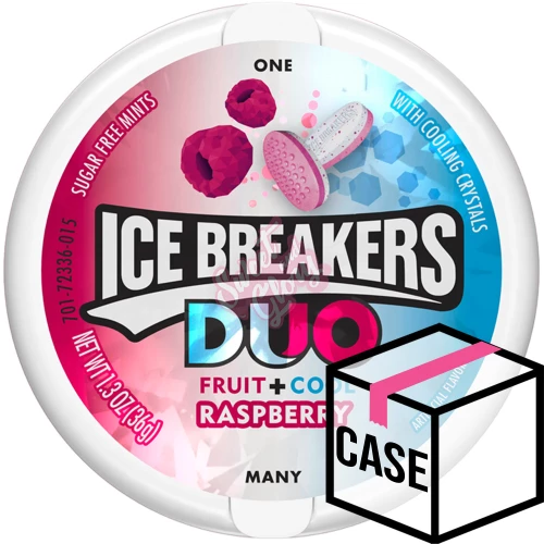 Ice Breakers Duo Mints Raspberry 36g - Case