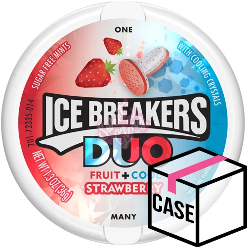 Ice Breakers Duo Mints Strawberry 36g - Case