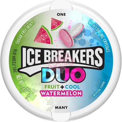 Ice Breakers Duo Mints Watermelon 36g - 8ct