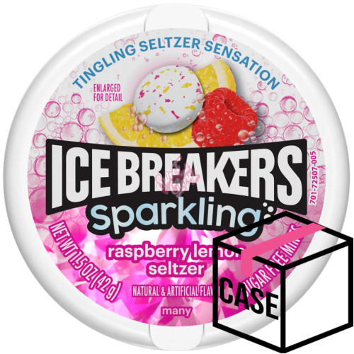 Ice Breakers Sparkling Raspberry Lemon Seltzer 42g - Case