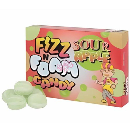 Fizz N Foam Sour Apple 100g - 12ct