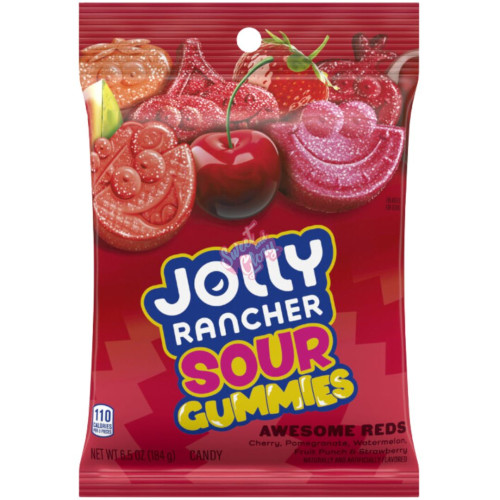Jolly Rancher Gummies Sour Awesome Reds 184g - 12ct