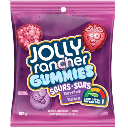 Jolly Rancher Gummies Sours Berries 182g (CAN) - 10ct