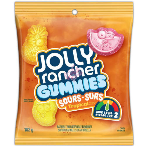 Jolly Rancher Gummies Sours Tropical 182g (CAN) - 10ct