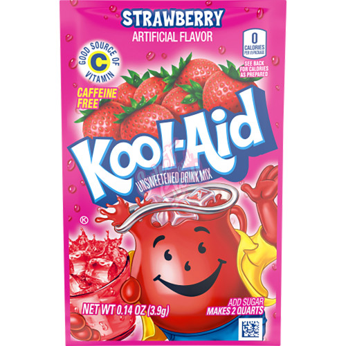 Kool Aid Unsweetened Strawberry 3.9g - 48ct