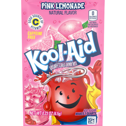 Kool Aid Unsweetened Pink Lemonade 6.5g - 48ct