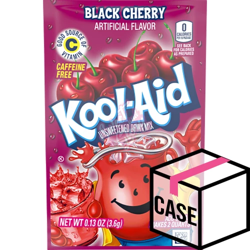 Kool Aid Unsweetened Black Cherry 3.6g - Case