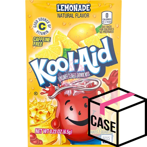 Kool Aid Unsweetened Lemonade 6g - Case