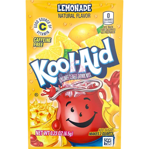 Kool Aid Unsweetened Lemonade 6g - 48ct
