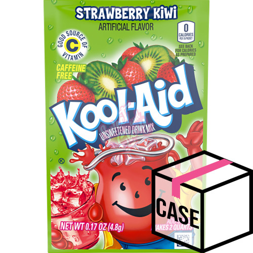 Kool Aid Unsweetened Strawberry Kiwi 4.8g - Case
