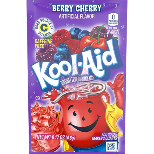 Kool Aid Unsweetened Blastin Berry Cherry 4.8g - 48ct