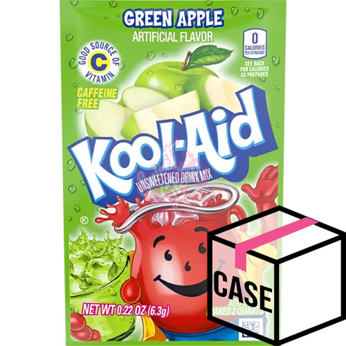 Kool Aid Unsweetened Green Apple 6.3g - Case