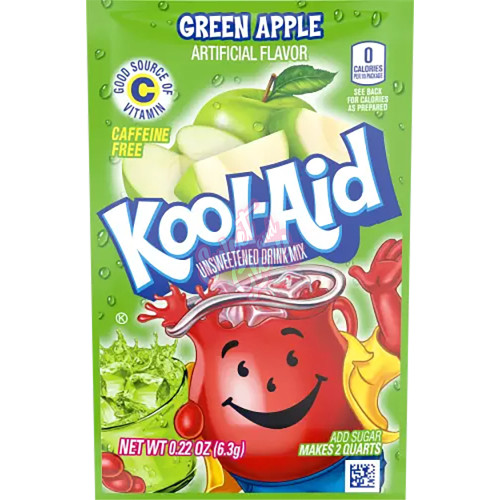 Kool Aid Unsweetened Green Apple 6.3g - 48ct