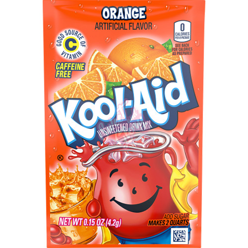 Kool Aid Unsweetened Orange 6g - 48ct