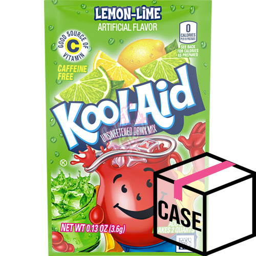 Kool Aid Unsweetened Lemon Lime 3.6g - Case
