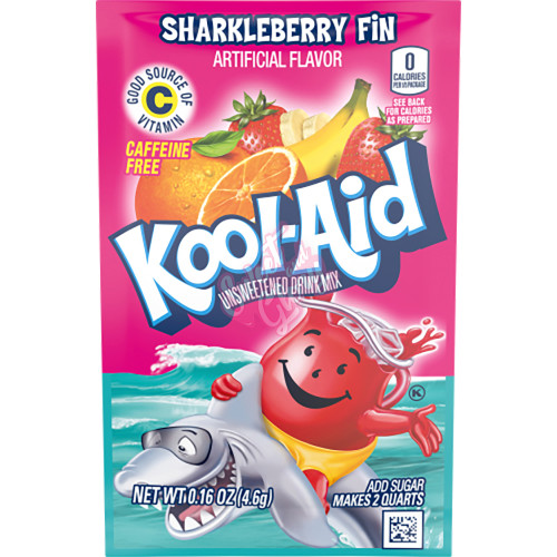 Kool Aid Unsweetened Sharkleberry Fin 4.5g - 48ct