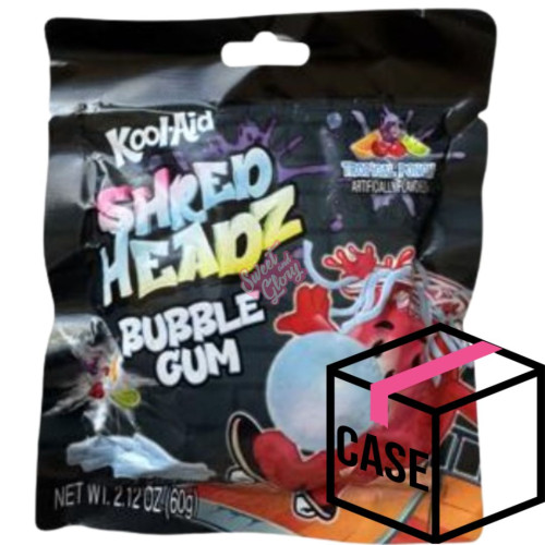 Kool-Aid Shred Headz Tropical Punch Bubblegum 60g - Case
