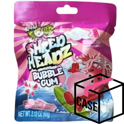 Kool-Aid Sour Shred Headz Watermelon Bubblegum 60g - Case