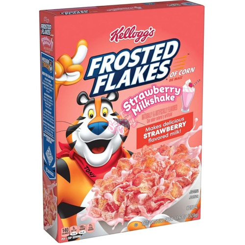 Kellogg's Frosted Flakes Strawberry Milkshake 329g - 12ct