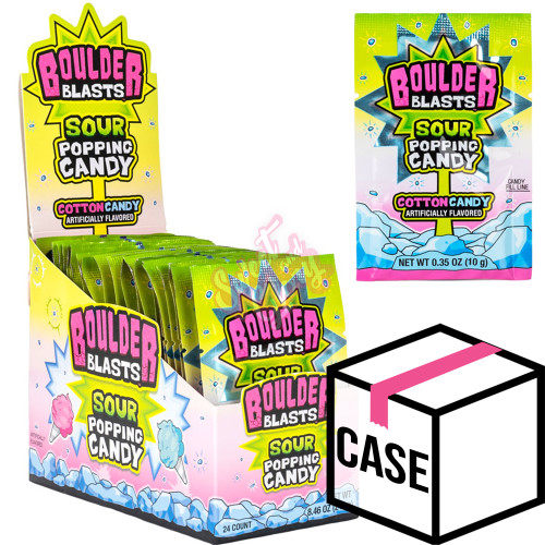 KoKo's Boulder Blast Sour Cotton Candy Popping Candy 10g - Case