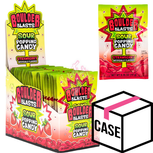 KoKo's Boulder Blast Sour Strawberry Popping Candy 10g - Case