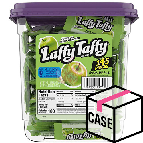 Laffy Taffy Sour Apple Mini's 145ct Tub 1397g - Case ! Clearance !