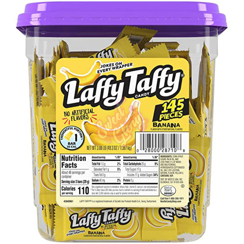 Laffy Taffy Banana Mini's 145ct Tub 1397g - Inner ! Clearance !
